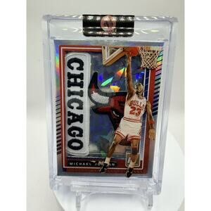Art Card Double Sided MJ Card With Chicago Bulls & Washington Wizard Patch Made